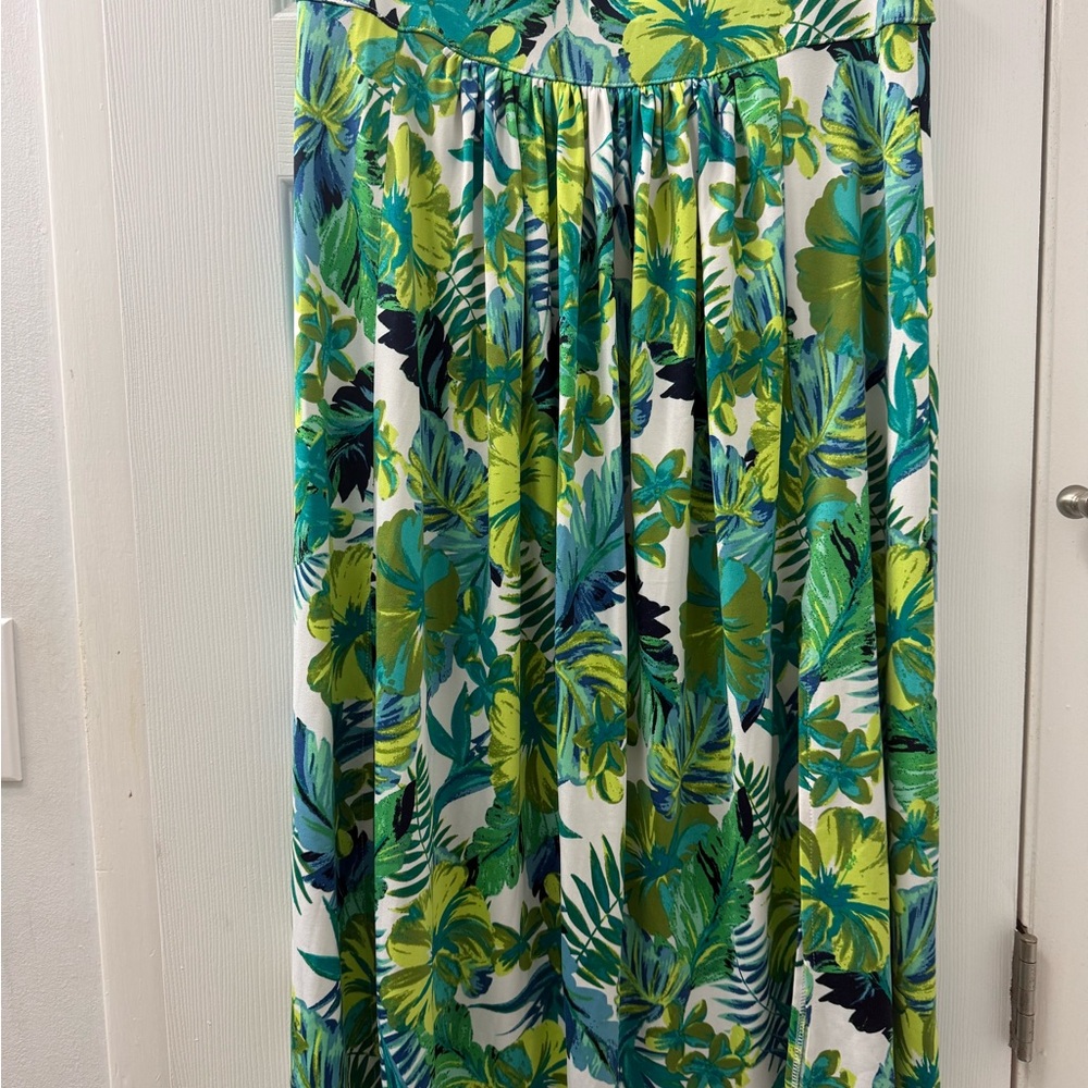 Tropical Floral A-Line Skirt